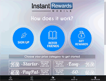 Tablet Screenshot of instantrewards.net